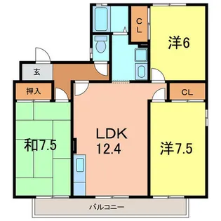 チッチとポッポB【2階】の間取り