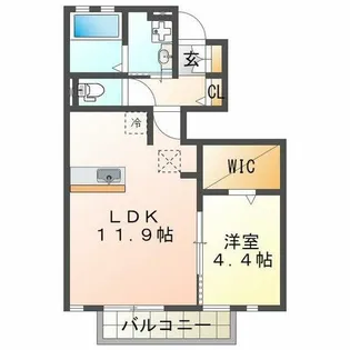 クローバー富士5号館【1階】の間取り