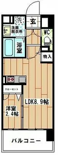 アピアランス歯大前【7階】の間取り
