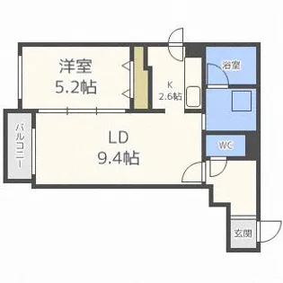 ミラネーゼ大谷地【5階】の間取り