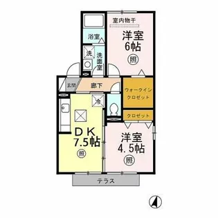 シャトン・アイ B棟【1階】の間取り