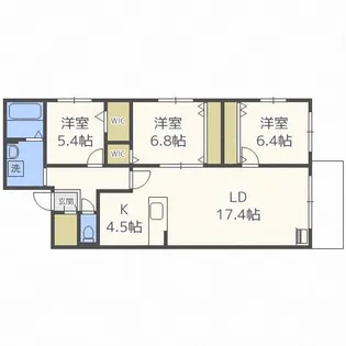 A-bic新札幌【5階】の間取り