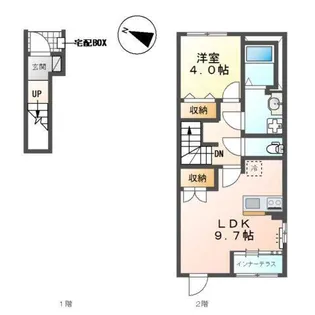 丹波篠山市中野 賃貸アパートII【2階】の間取り