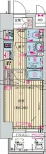 プレサンス天神橋筋六丁目ヴォワール【10階】の間取り