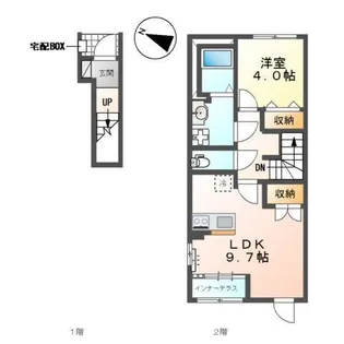 丹波篠山市中野 賃貸アパートII【2階】の間取り