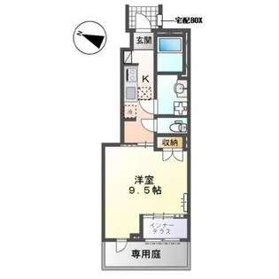 丹波篠山市中野 賃貸アパートII【1階】の間取り