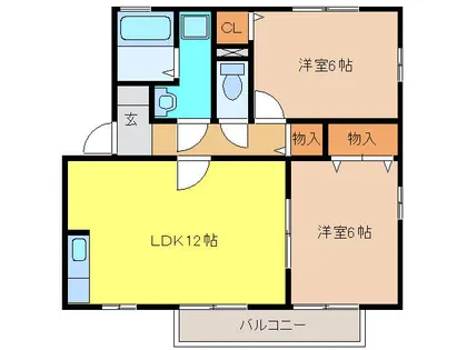 愛知県江南市赤童子町南山【アパート】の間取り