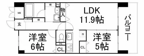 ラフィーネレジデンス【7階】の間取り