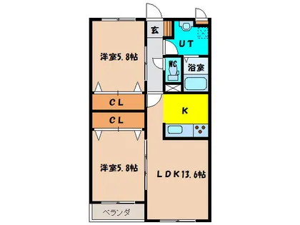 メゾン・ド・キャルム【302号室】の間取り