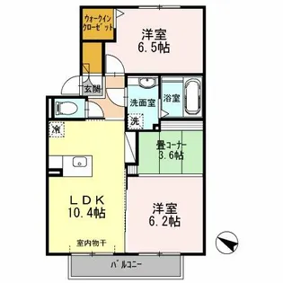 Seven桃山 C棟【1階】の間取り