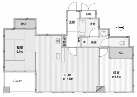 ペルル南森町【4階】の間取り