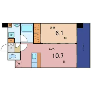 1LDKの間取り画像