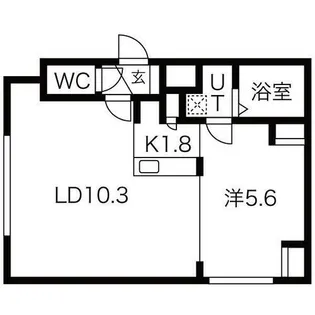 コラージュ琴似【2階】の間取り
