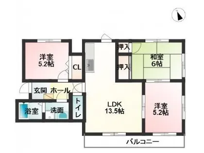 シティーオデオン【404号室】の間取り