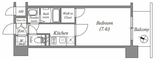 エスリード中之島クロスゲート【3階】の間取り