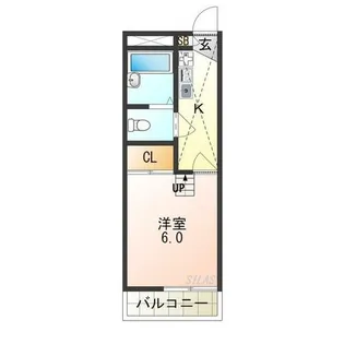 レオパレス長居公園【108号室】の間取り