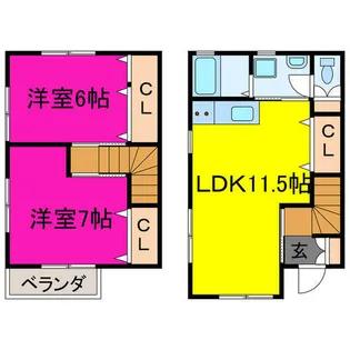 スプリングヒルズ【1階】の間取り