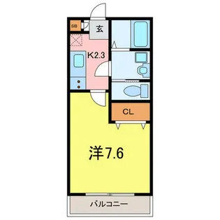 プランドール柿碕【1階】の間取り