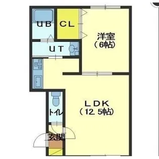 ぷりむべーる【101号室】の間取り