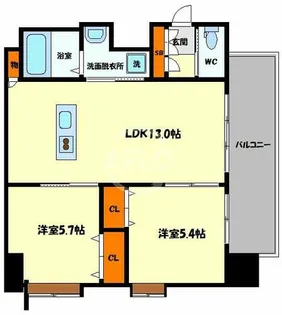 W.O.B.KYOBASHI【13階】の間取り