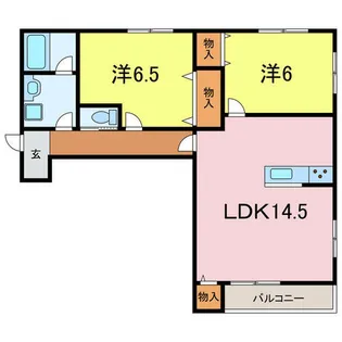 愛知県岡崎市矢作町字末広【アパート】の間取り