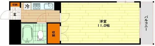 東洋プラザ蒲生【7階】の間取り