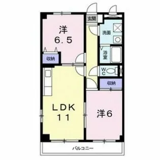 アンソレイエ【3階】の間取り