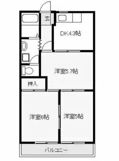 メゾン川口Ⅰ【101号室】の間取り