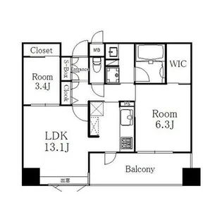 エンクレスト博多PREMIER【10階】の間取り
