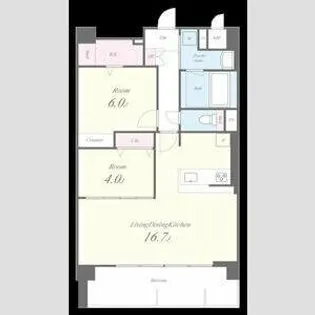 エクセルハイム東灘【2階】の間取り