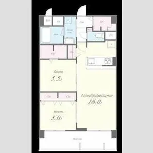 エクセルハイム東灘【2階】の間取り