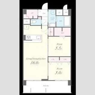 エクセルハイム東灘【2階】の間取り