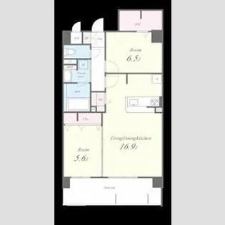 エクセルハイム東灘【405号室】の間取り