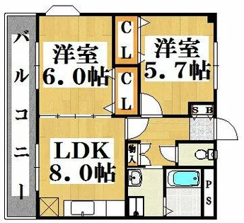 アーバン川嶋【401号室】の間取り