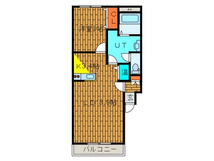サンエスタシオン湯川【303号室】の間取り