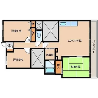 ファースト園田【6階】の間取り