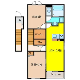 アニメート【2階】の間取り