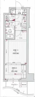 エグゼ難波東【7階】の間取り