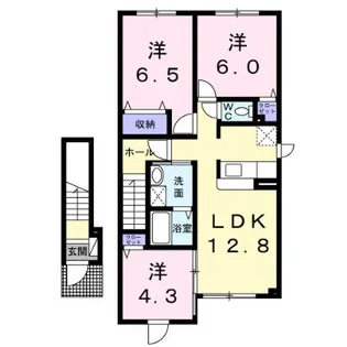 マイタウン ラ・フィオーレⅢ【2階】の間取り