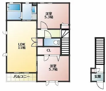 サニースポット【2階】の間取り