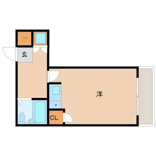 フロントリバー東難波【9階】の間取り
