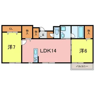 愛知県岡崎市矢作町字末広【アパート】の間取り