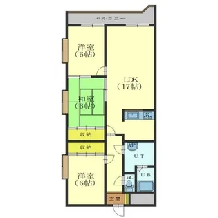 ミリオンパレス駒場【201号室】の間取り