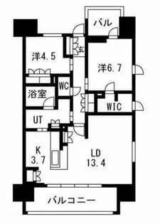 ブランズ北堀江【13階】の間取り
