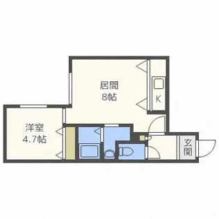パームヒル南郷Ⅰ【303号室】の間取り