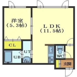 レジデンスH&H【102号室】の間取り