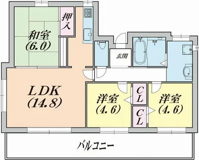 ラ セーヌ兵庫【7階】の間取り