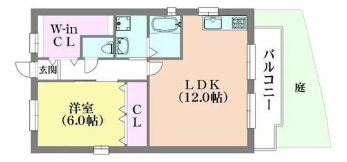 ユメノサニーハイツ【1階】の間取り