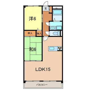グランメール トーエイ【1階】の間取り