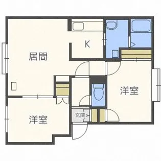 カサグランデ白石【103号室】の間取り